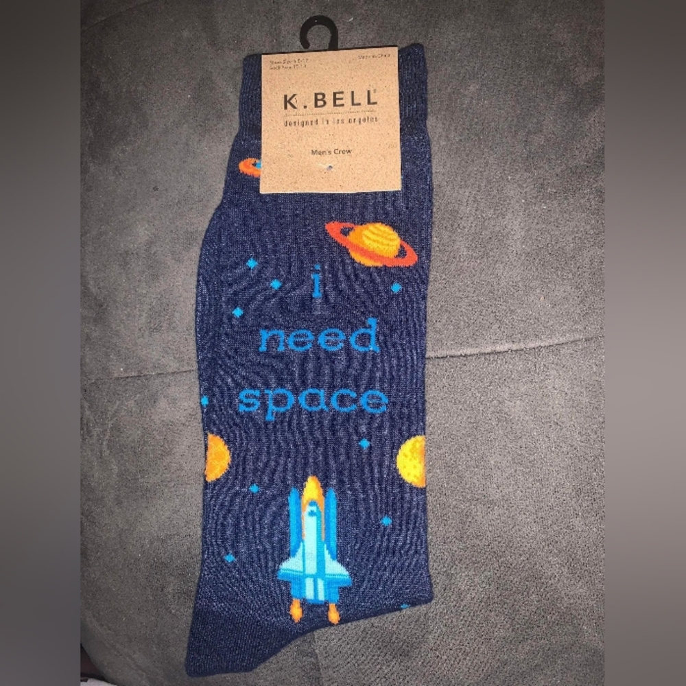 I Need Space Men Crew Sock Kbell 10-13 Pride
